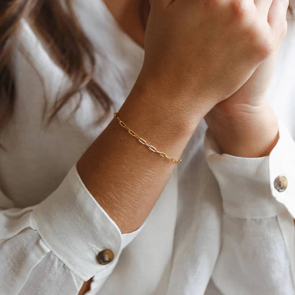 Women's stainless steel chain bracelet, view 5, King Watch