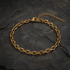 Bracelet homme en maille forçat d'acier inoxydable, vue 6, King Watch