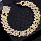 Bracelet maille cubaine iced out serti de strass, vue 5, King Watch