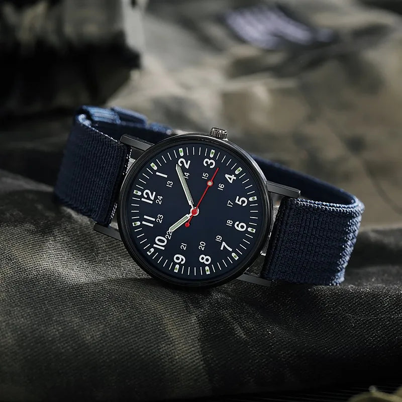 Men's quartz watch with leather strap and luminous hands, view 5, King Watch