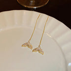 Long chain earrings set with crystal, view 5, King Watch