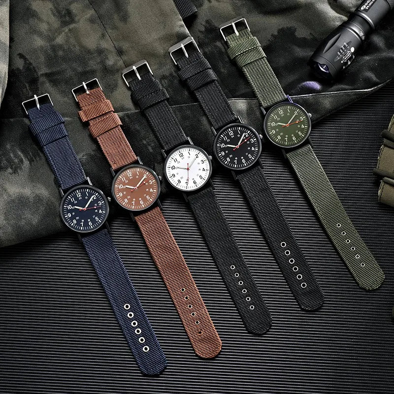 Men's quartz watch with leather strap and luminous hands, view 2, King Watch