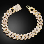 Bracelet maille cubaine iced out serti de strass, vue 2, King Watch