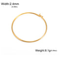 Bracelet jonc fin en acier inoxydable, finition dorée ou acier, vue 7, King Watch