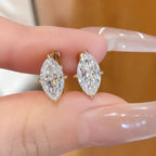 Créoles dorées ornées d'une pierre de zircone, vue 5, King Watch
