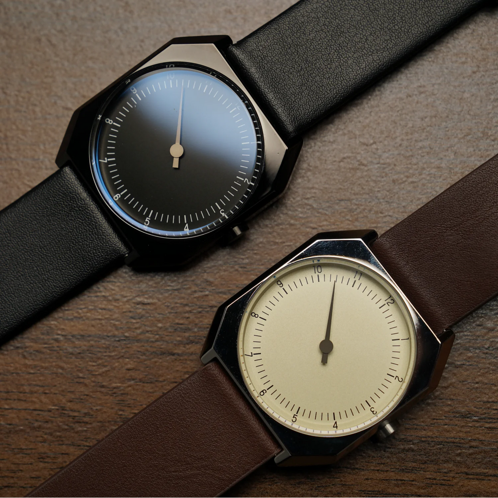 Montre à une seule aiguille, boîtier octogonal, King Watch
