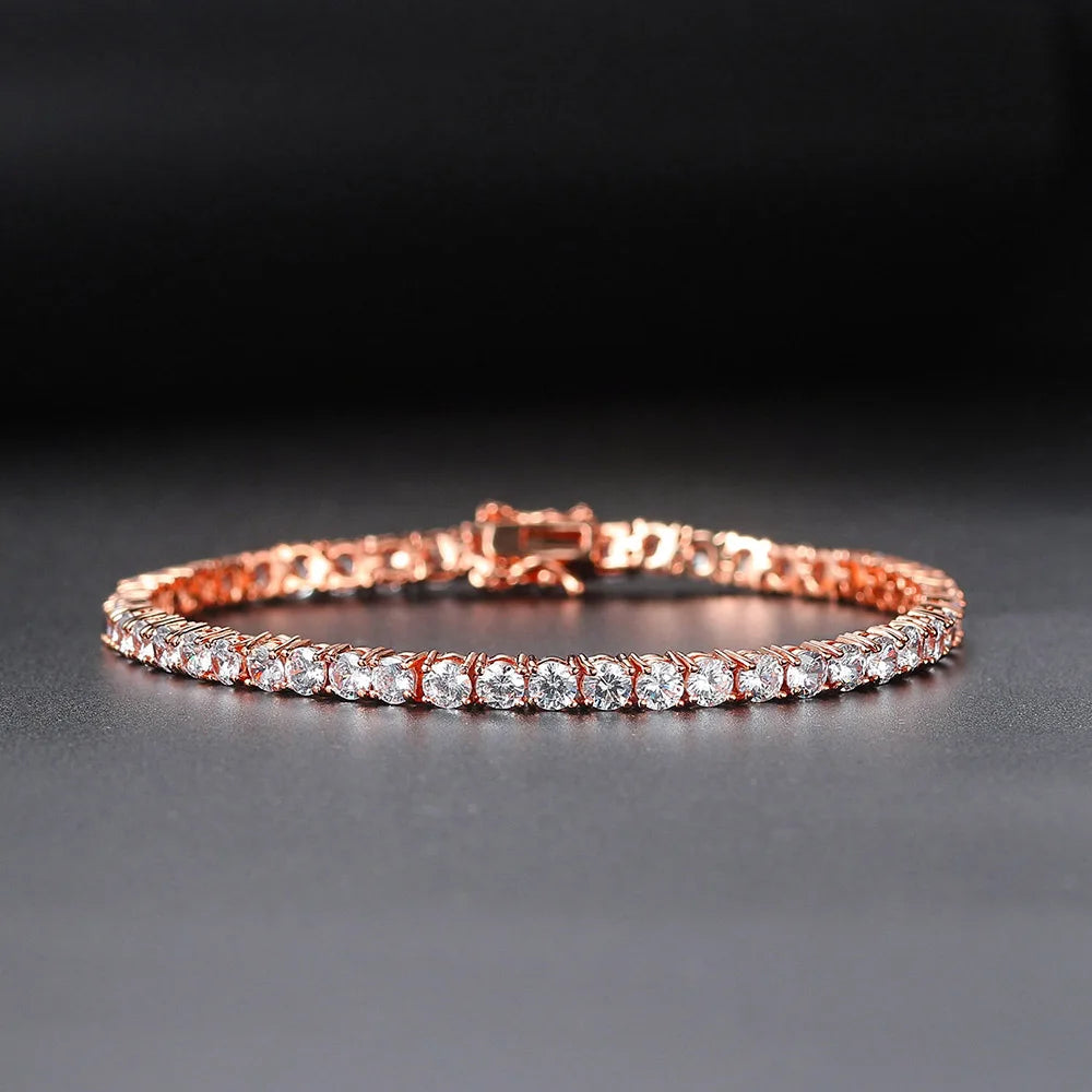Bracelet tennis iced out, un rang de zircons sertis, vue 5, King Watch