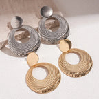 Openwork circle drop earrings, view 2, King Watch