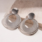 Openwork circle drop earrings, view 6, King Watch
