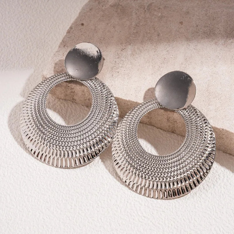 Openwork circle drop earrings, view 6, King Watch
