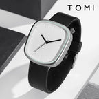 Montre carrée minimaliste aux angles arrondis, cadran sans chiffres, King Watch