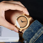 Natural bamboo watch with wooden dial, King Watch