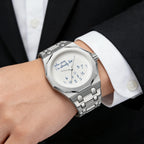 Octagonal watch with Who cares I'm already late dial, jumbled numerals, view 5, King Watch