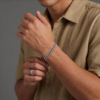 Bracelet chaîne maille en acier inoxydable, finition dorée ou argentée, vue 6, King Watch