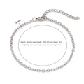 Bracelet homme en maille forçat d'acier inoxydable, argenté, 3 mm, King Watch