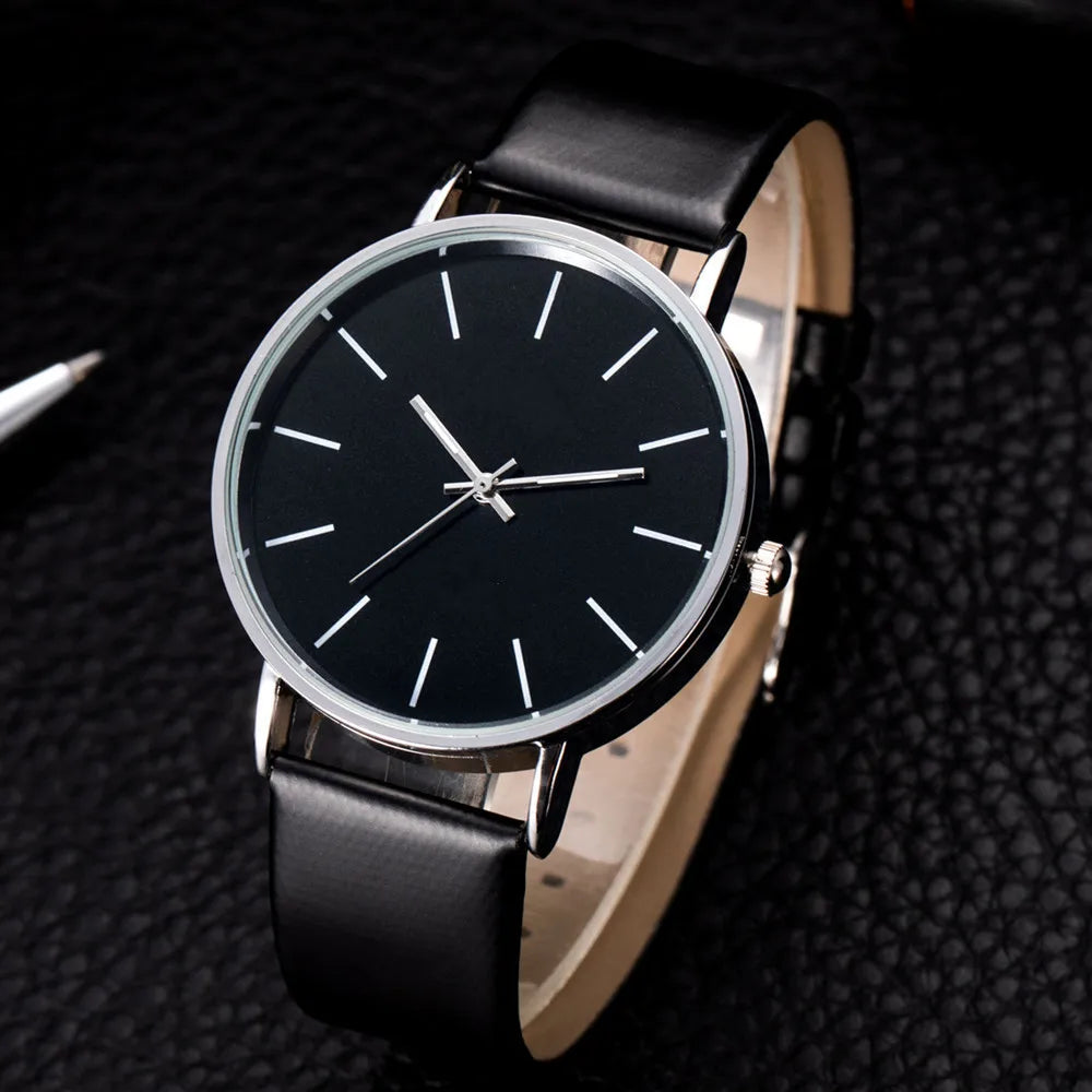 Montre homme analogique à quartz, bracelet en cuir, vue 2, King Watch