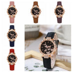 Montre femme à cadran orné de papillons et de strass, bracelet en cuir, vue 4, King Watch